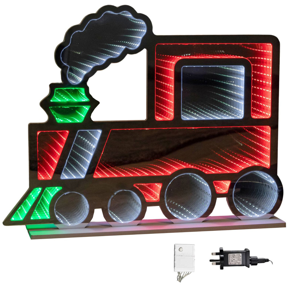 Samuel Alexander Multicolour LED Standing Train Infinity Light Christmas Decoration 60cm Image 2