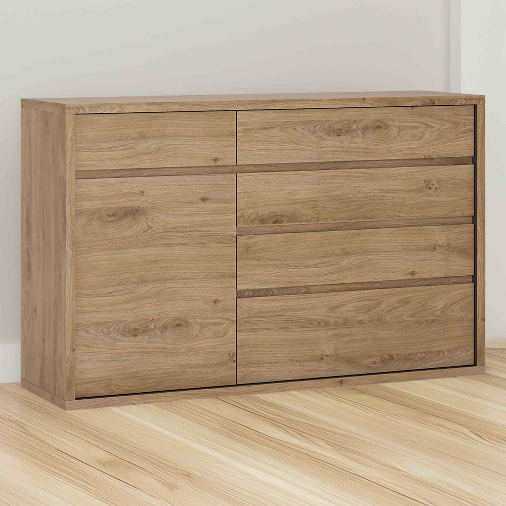 Florence Shetland Single Door 5 Drawer Cupboard Image 1