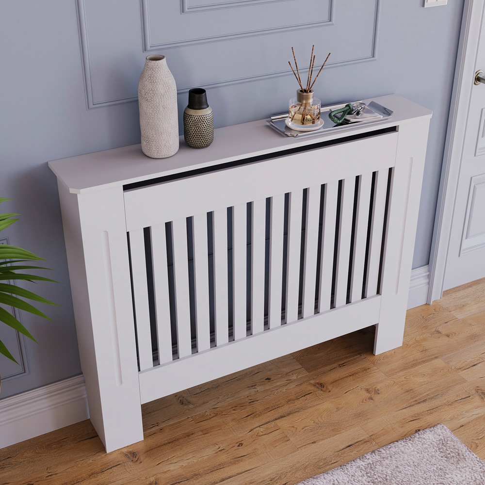 Vida Designs Chelsea White Radiator Cover Medium Image 6