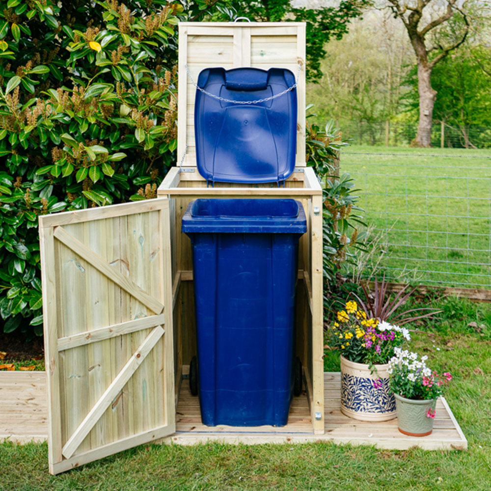The Garden Village Shireburn 360L Single Wheelie Bin Shed Image 9