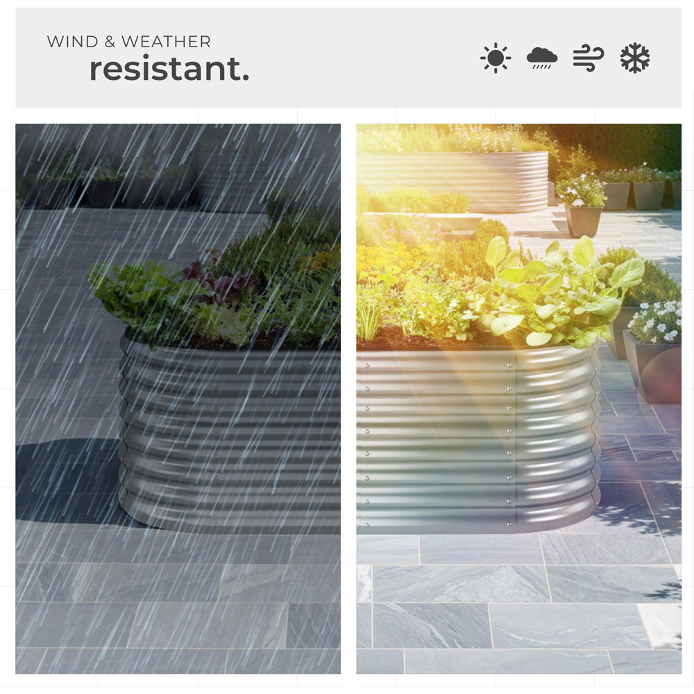 tectake Galvanised Raised Bed 804L Image 8