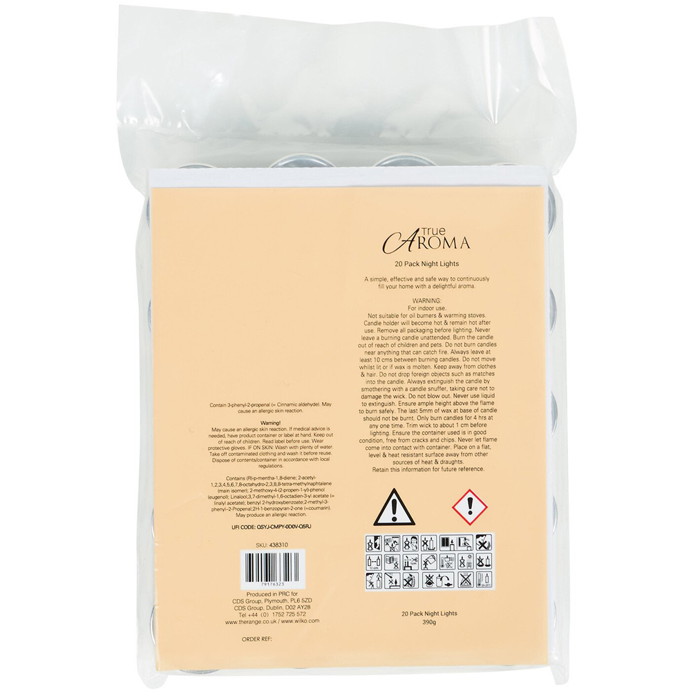 Pack of 20 Pumpkin or Cinnamon Roll Scented Tealights Brown Image 2