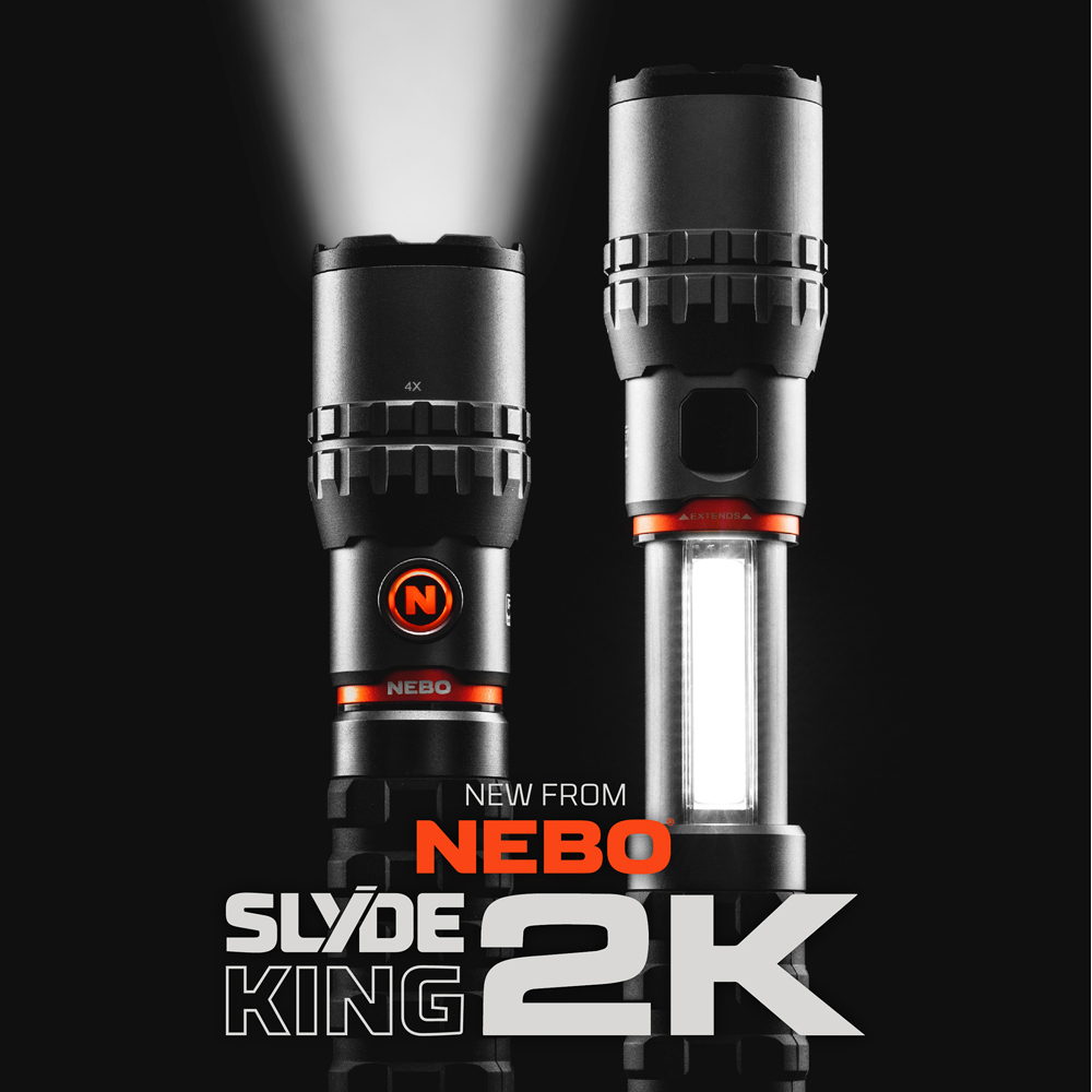 Nebo Slyde King 2K 2000 Lumens Rechargeable Flashlight with Side-to- Reveal COB Work Light Image 5