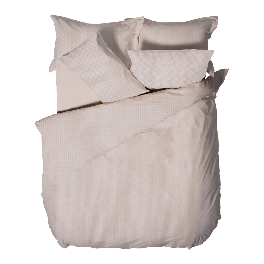 Yard Single Blush Waffle Duvet Set Image 4