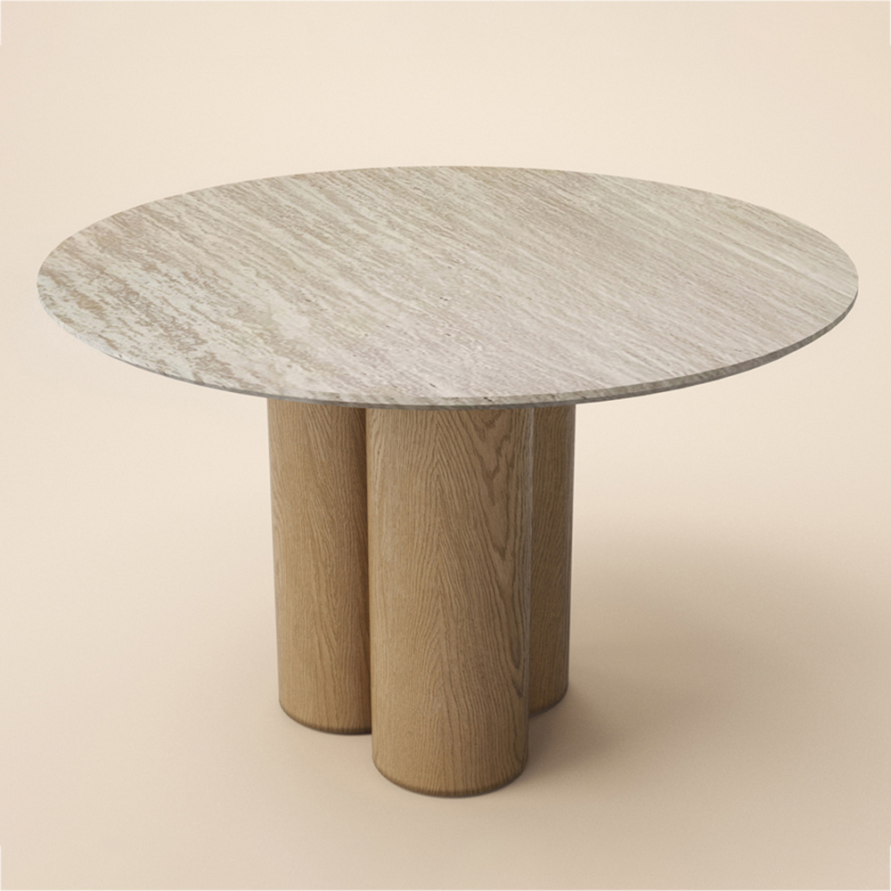 SOLACE+CO Deko 4 Seater Oak Sintered Stone Dining Table Image 3
