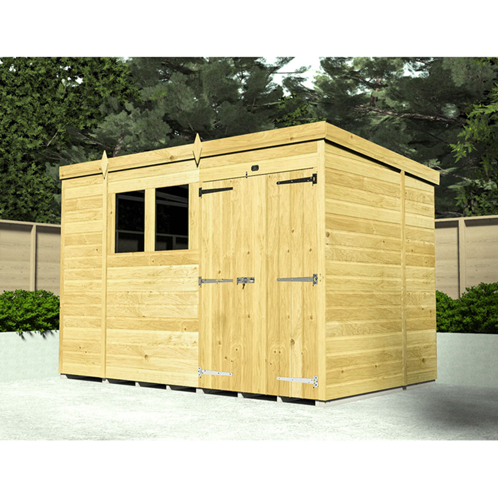 DIY Sheds 17 x 4ft Tongue and Groove Timber Pent Security Shed Image 2
