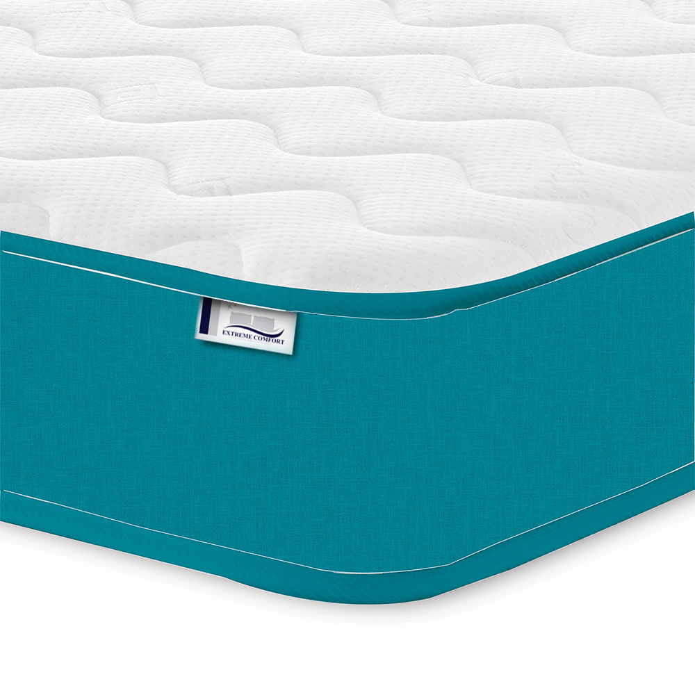 Extreme Comfort Cooltouch Colours Shorty Teal Blue Memory Foam and Spring Mattress Image 3