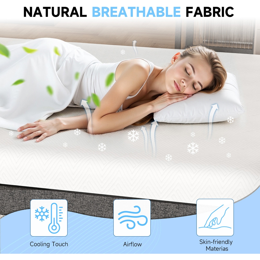 Rattrix Single Grey Gel Memory Foam Mattress 8 inch Image 6