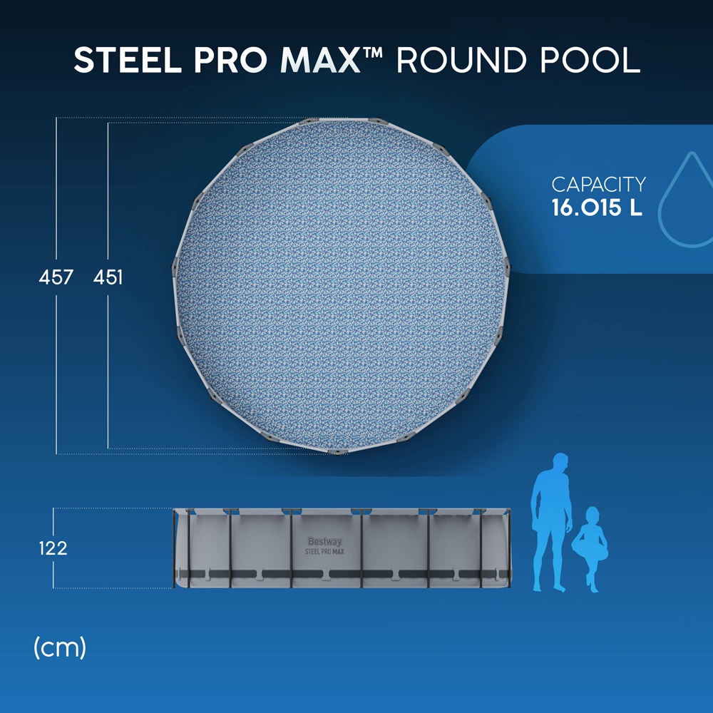 Bestway Steel Pro Frame Paddling Pool 15ft x 48 inch Image 9