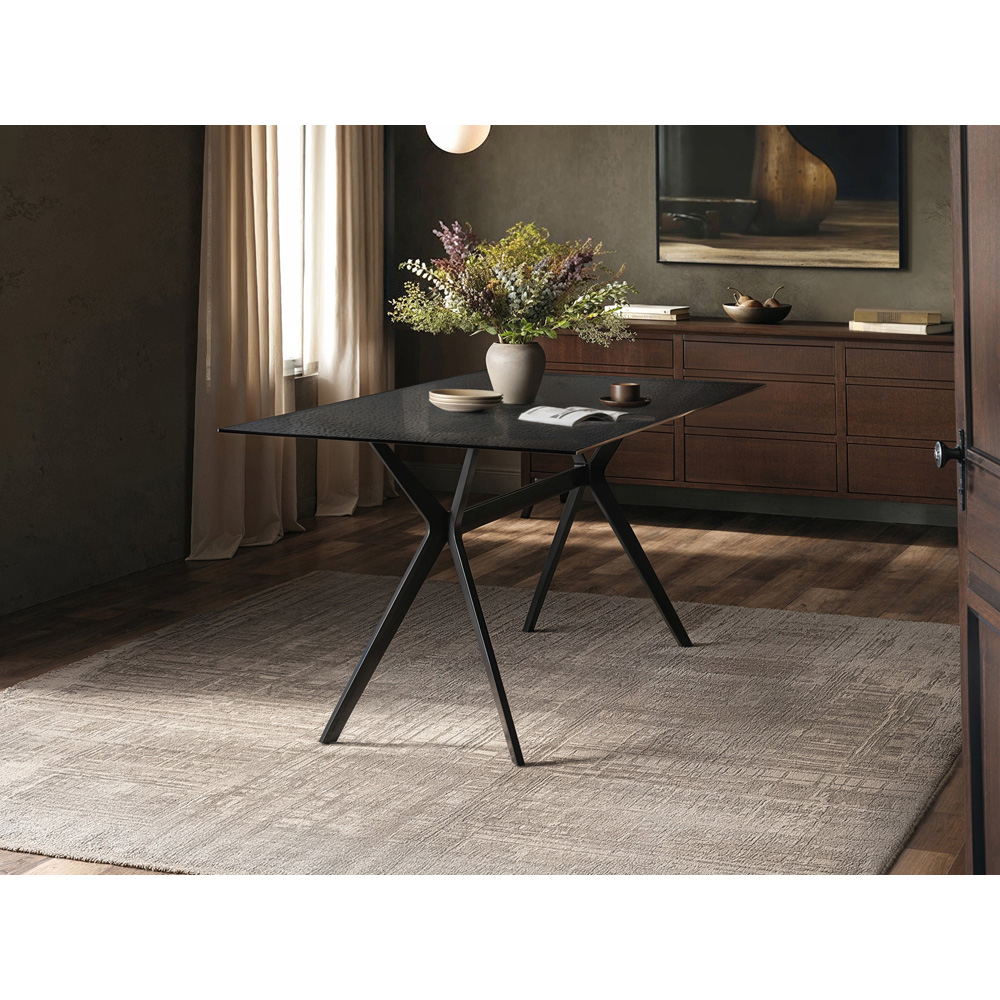 SOLACE+CO Emil Kora 6 Seater Mocha Glass Dining Set Image 4