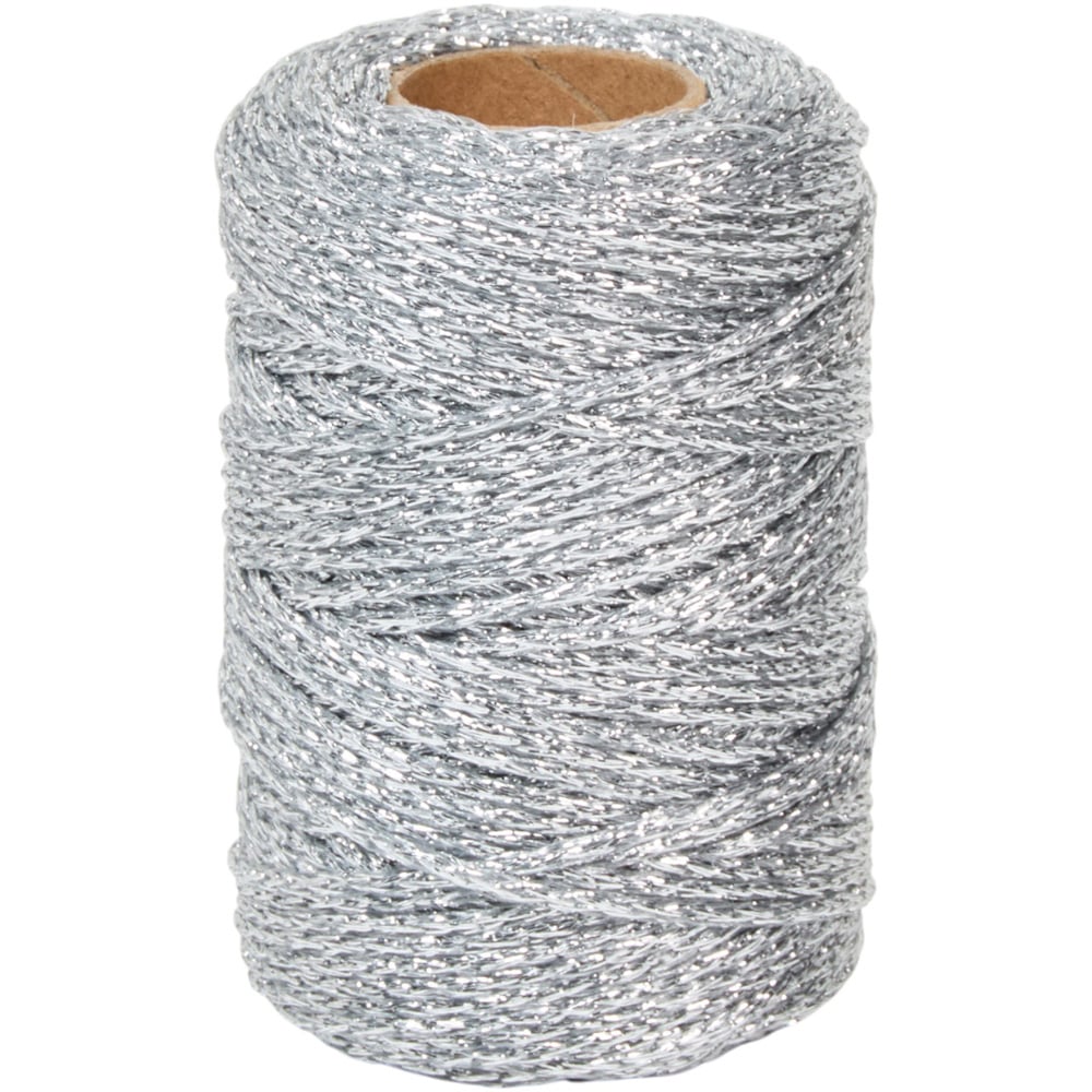 Soft Macrame Cotton Wool Silver Image 1