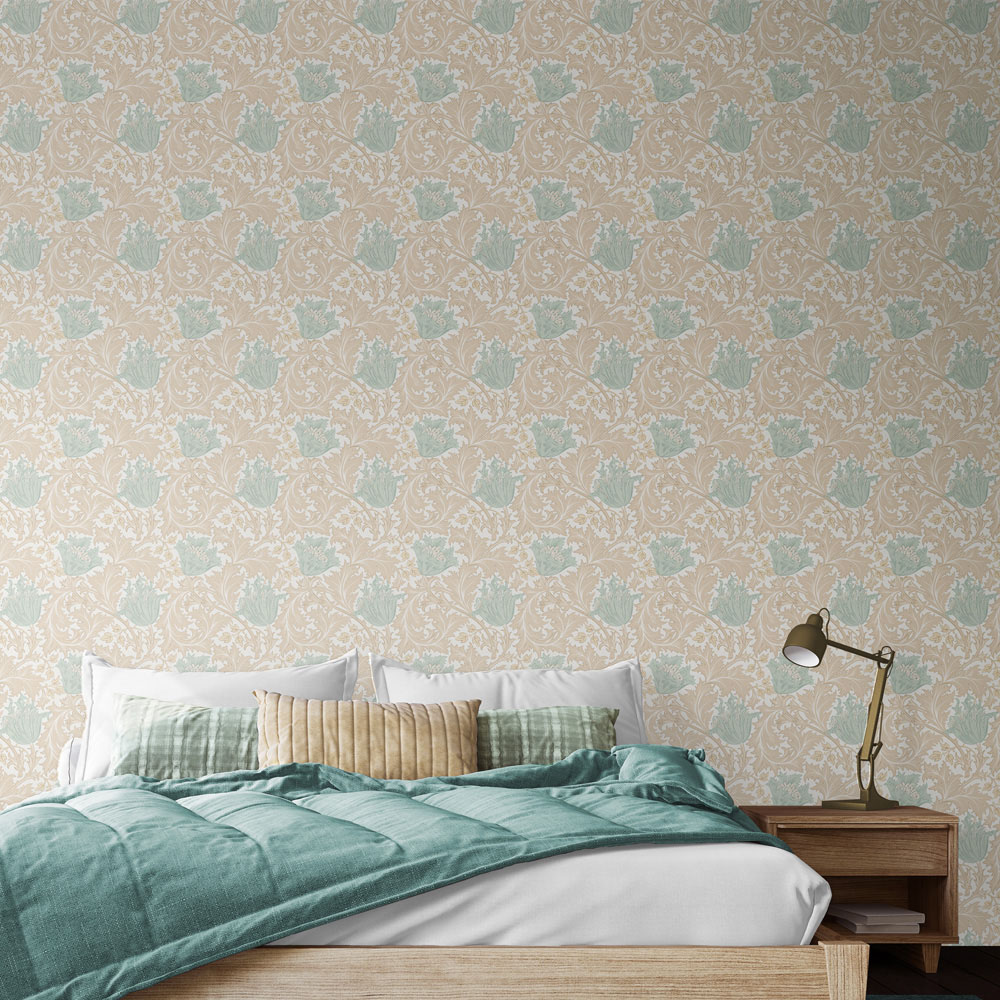 Hoopla Walls Duck Egg Tulip Trail Wallpaper Image 2