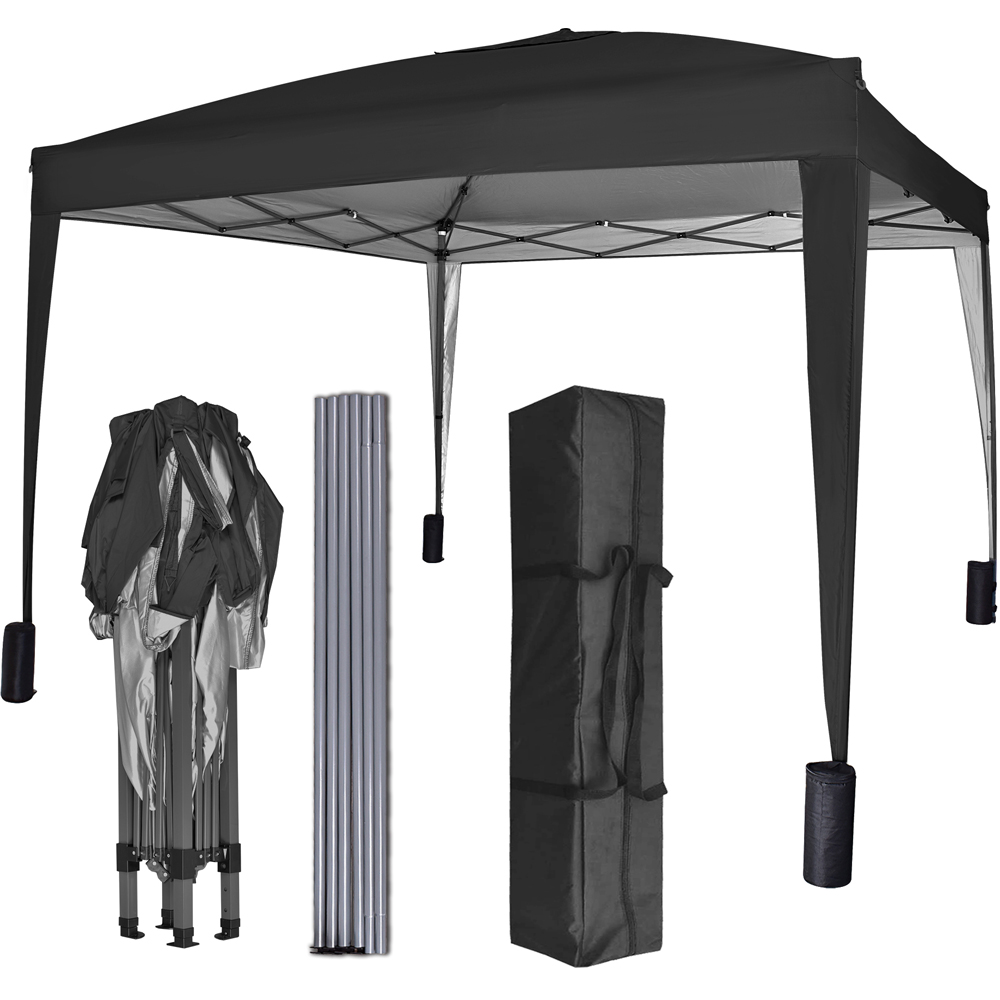 Black Pop Up Outdoor Gazebo 3 x 3m Image 6