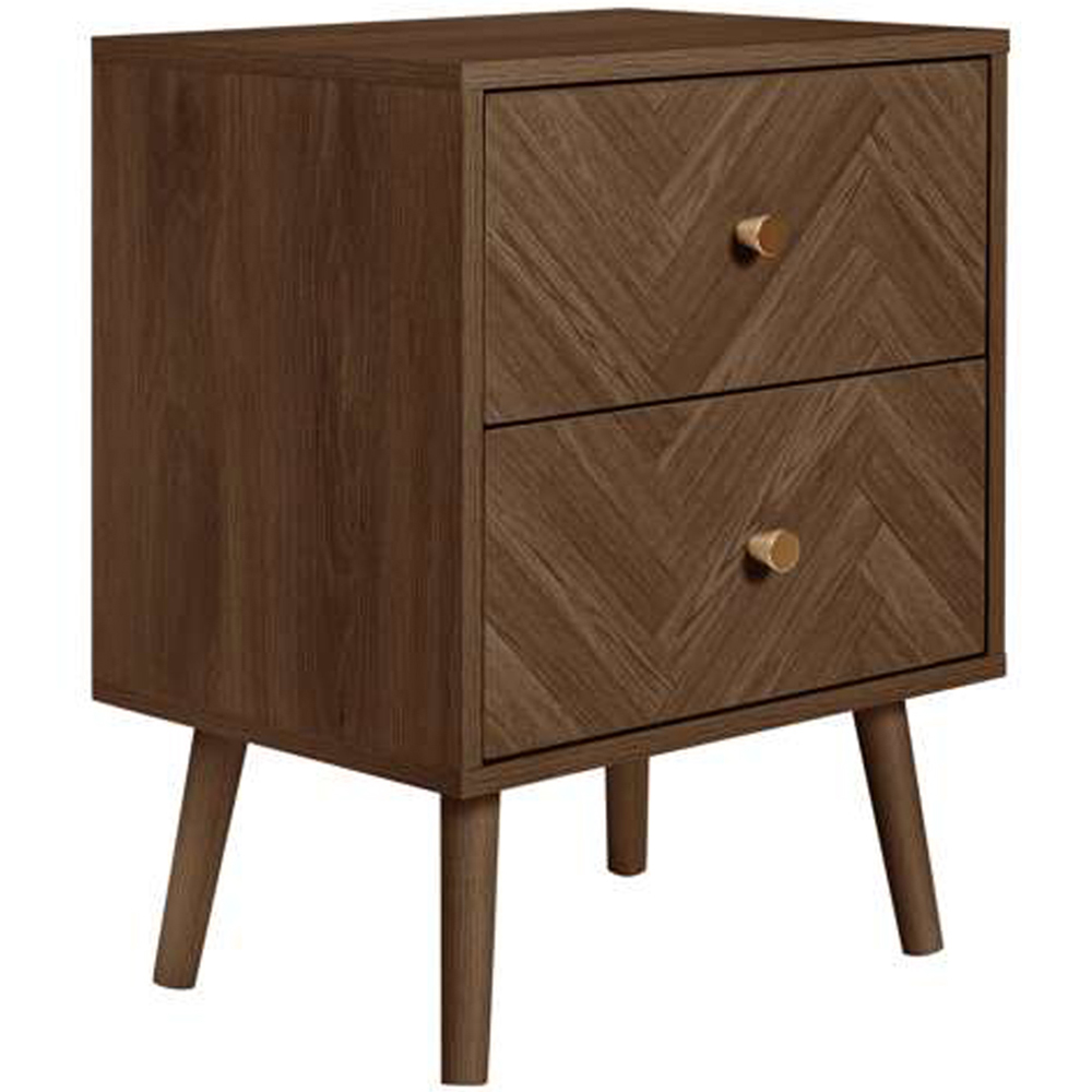 Herringford 2 Drawer Bedside Image 2