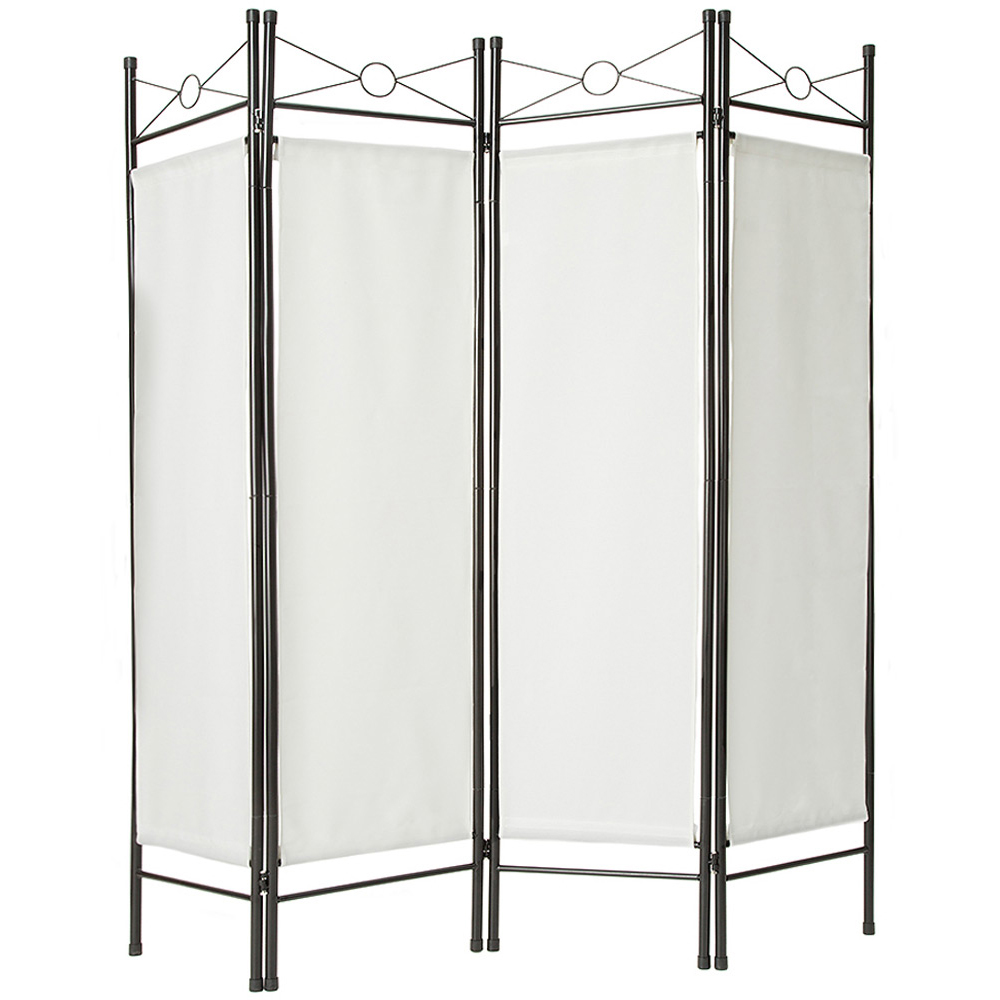 tectake 4 Section White Room Divider Screen 180 x 160cm 2 Pack Image 3