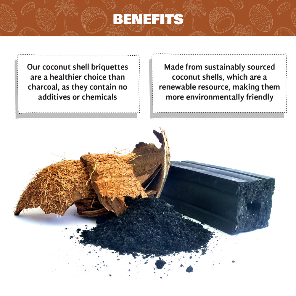 Coco & Coir Coco Burn Coconut BBQ Charcoal 3Kg Image 2