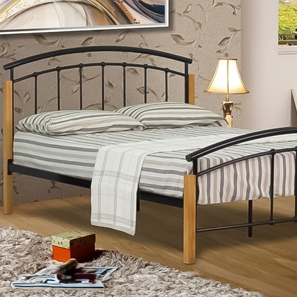 Brooklyn King Size Black Metal Bed Frame Image 2