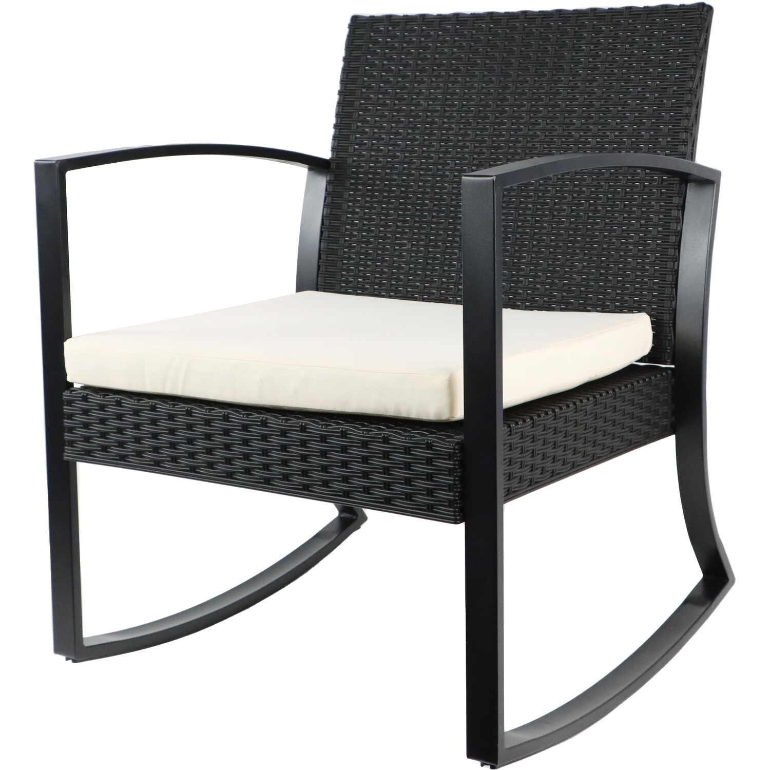 Monza 2 Seater Rocking Bistro Set Black Image 6