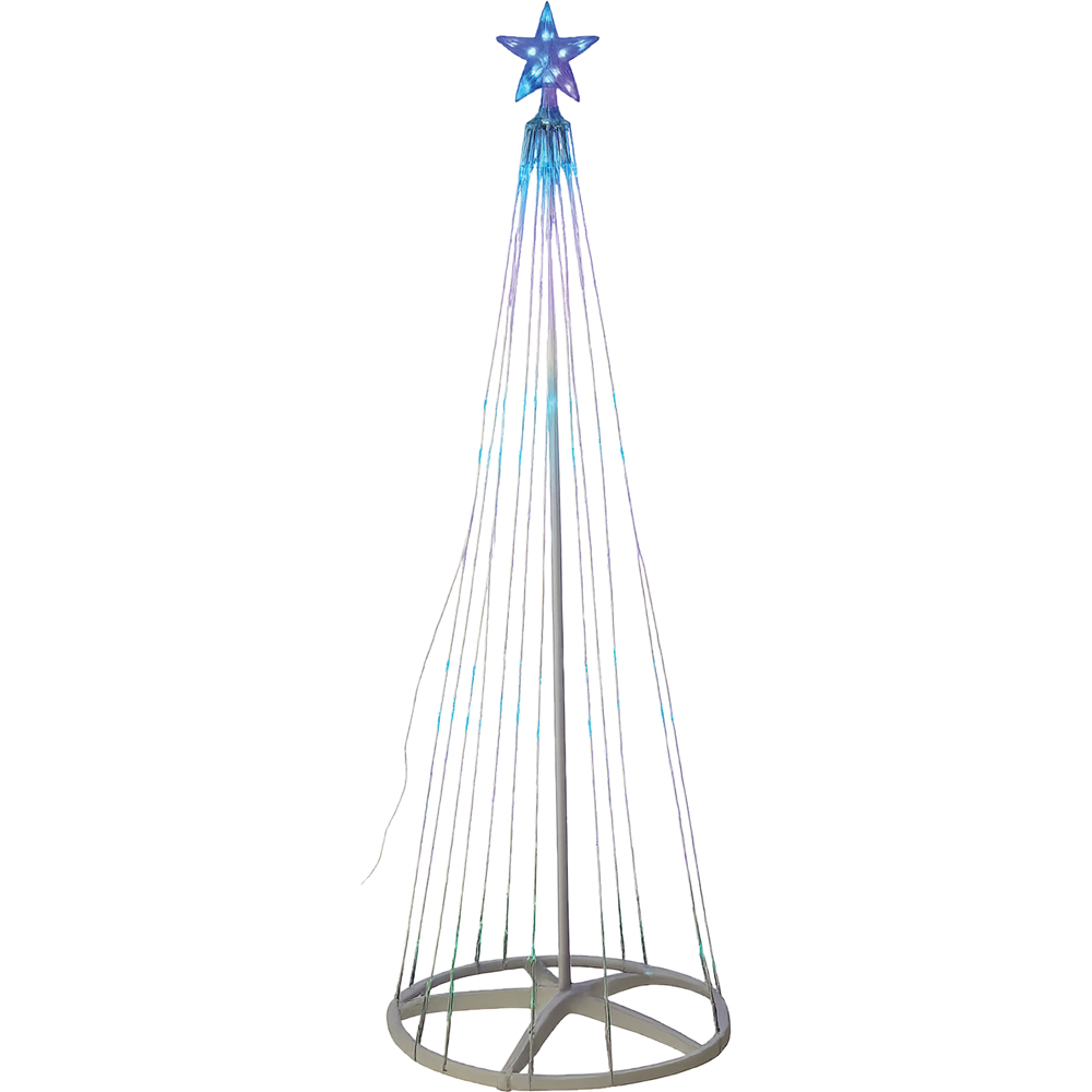 Xmas Haus 190 RGB LED Cone Shaped Light Tower with Star Topper and Remote 6ft Image 2