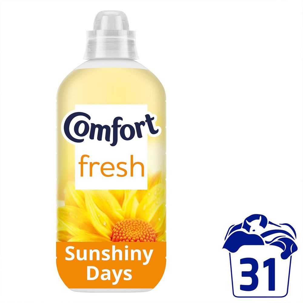 Comfort Fresh Sunshiny Days Liquid Fabric Conditioner 31 Washes 930ml 8 Pack Image 3