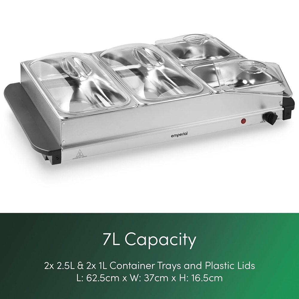 Emperial Electric Food Buffet Warmer 4 Tray Server Image 9