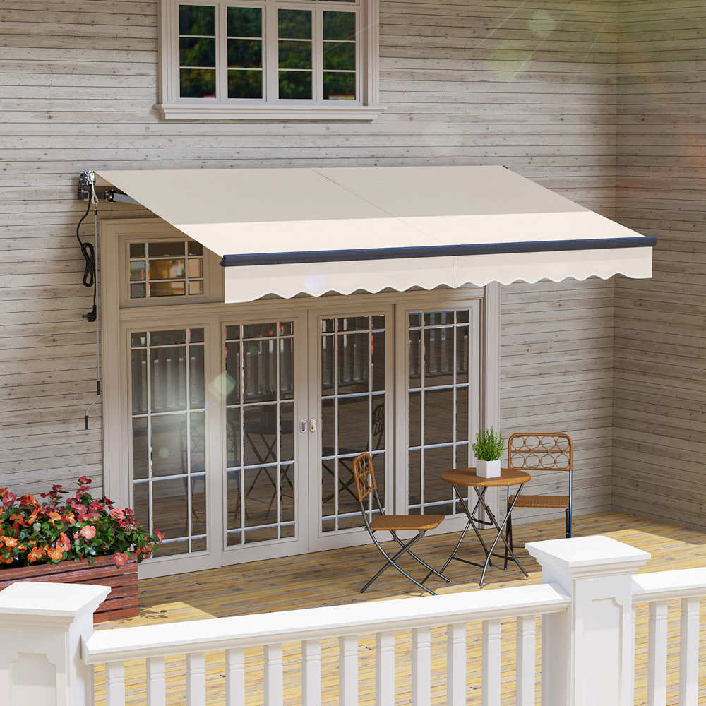Outsunny 3.5 x 3m Beige Electric Retractable Awning Image 4