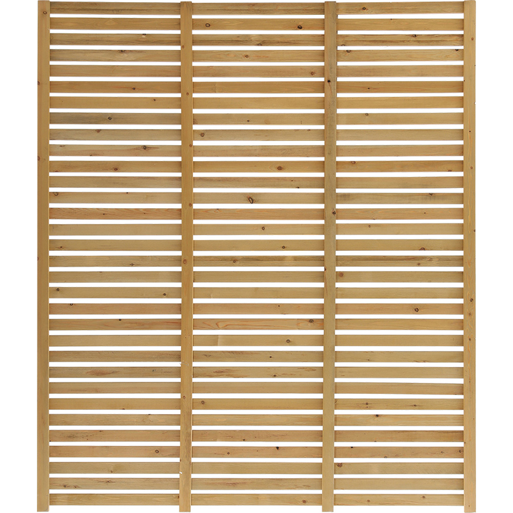 Living and Home 6 x 7ft Wooden Slatted Garden Fence Gate Image 2