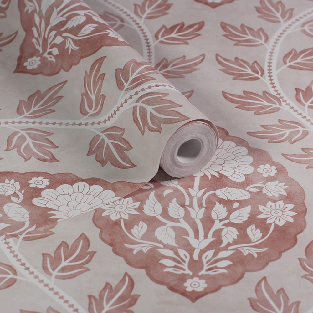 Esselle Home Floral Cartouche Warm Spice Wallpaper Image 2