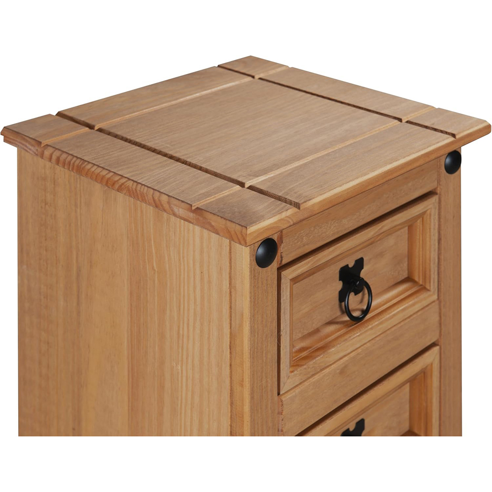 Mews Corona 6 Drawer Waxed Pine Narrow Chest of Drawers Image 4