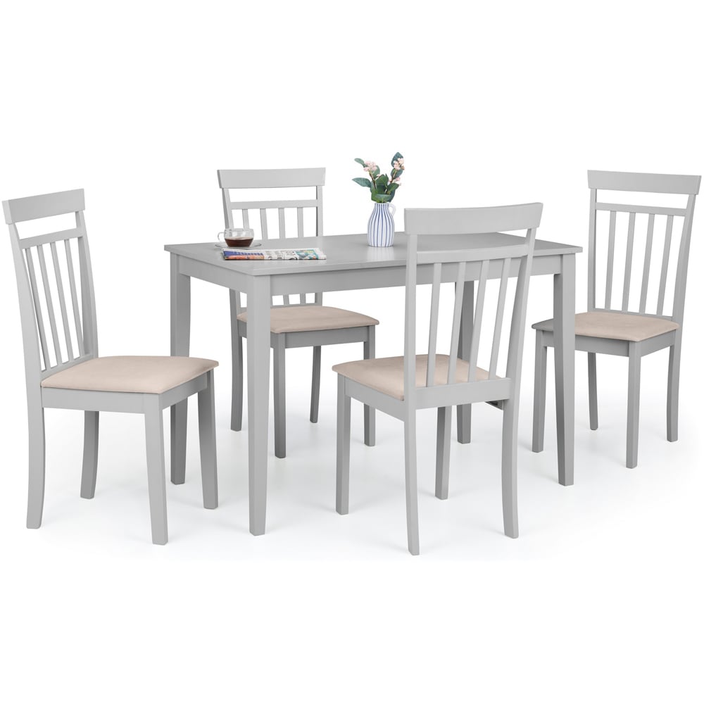 Julian Bowen Taku Coast 4 Seater Dining Set Grey Image 3