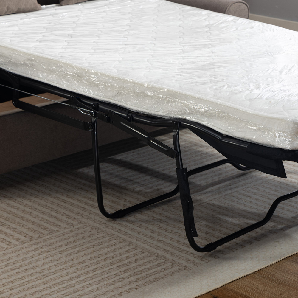 Artemis Home Lewiston 2 Seater Brown Fabric Sofa Bed Image 4