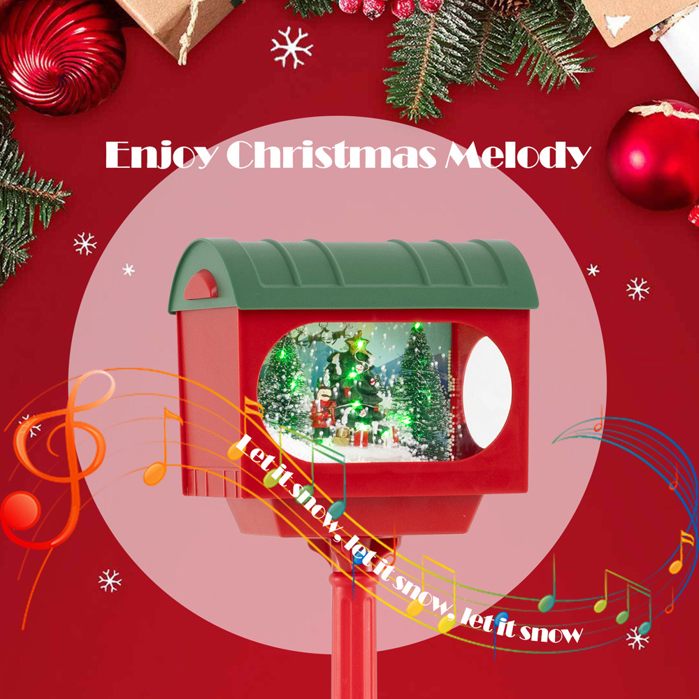 Costway Red Sound Activated LED Street Light Outdoor Christmas Decoration 5 ft Image 5