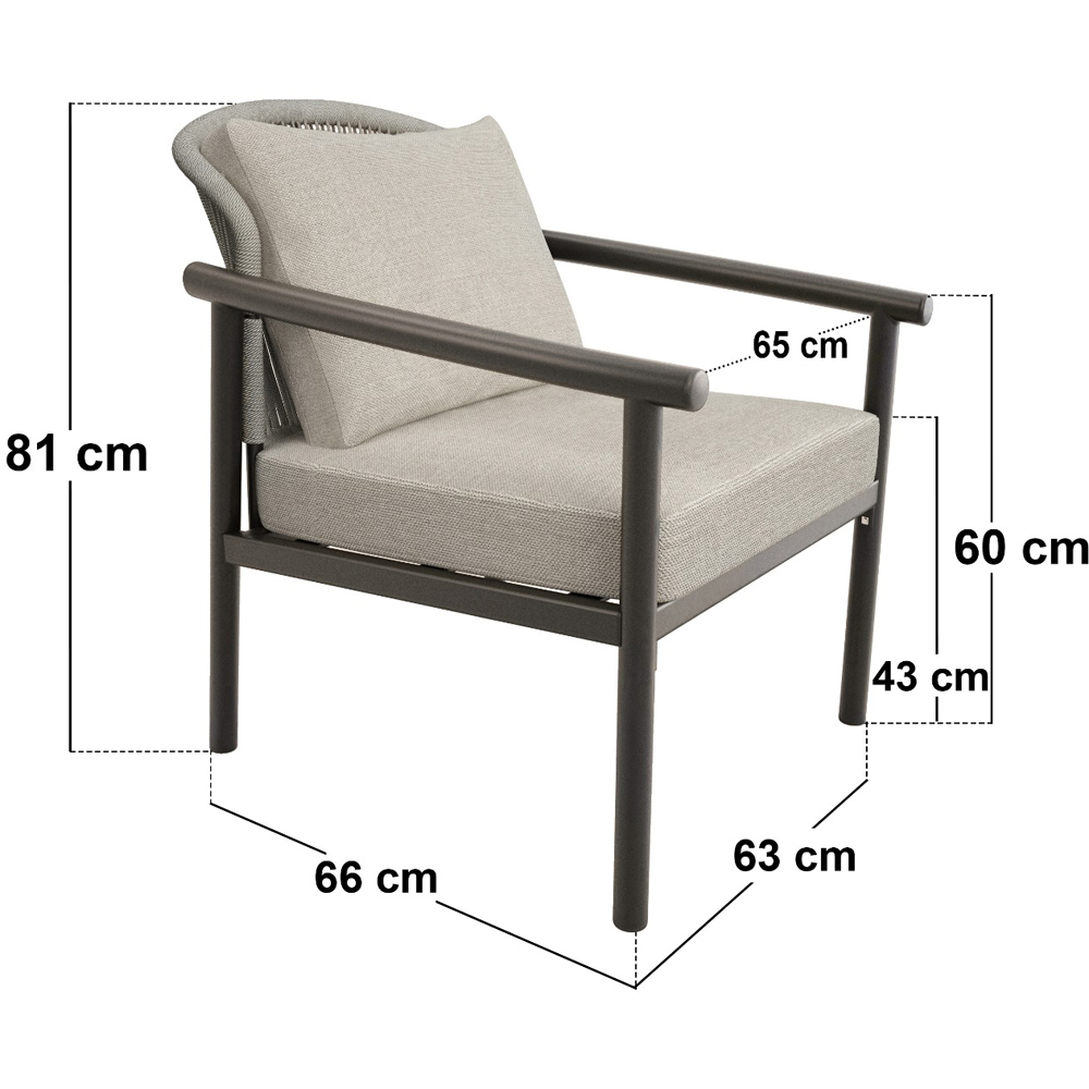 SOLACE+CO Kyla 4 Seater Garden Lounge Set Image 8