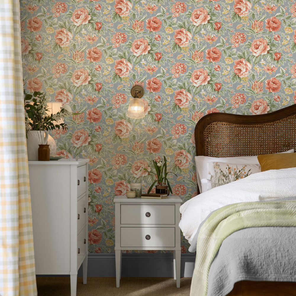 Laura Ashley Wild Roses Ochre Yellow Wallpaper Image 3