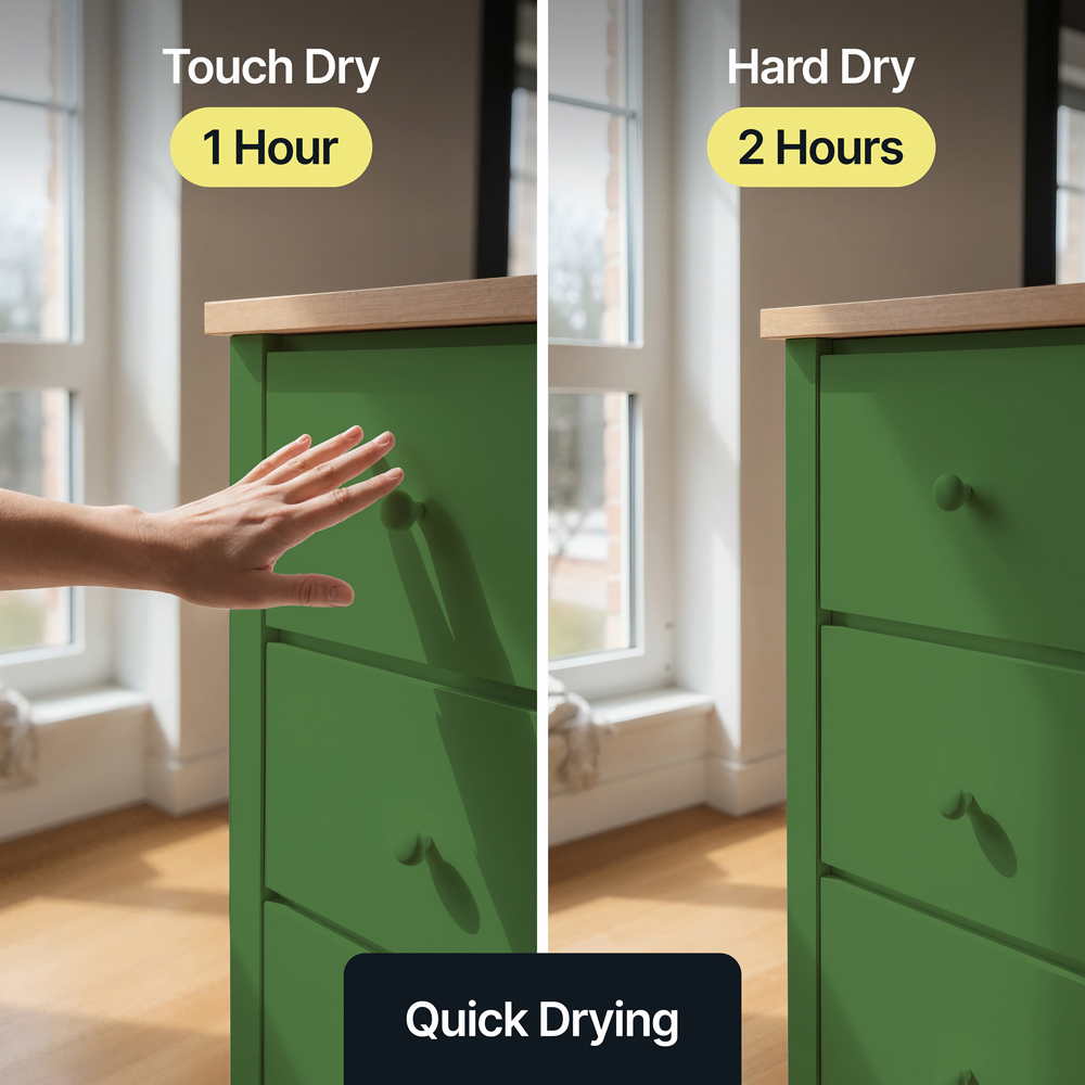 Hemway Caterpillar Green Furniture and Walls Matt Chalk Paint 1L Image 7