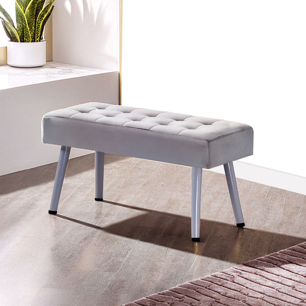 Kosy Koala 4 Seater Dining Set with Bench Oak Effect and Grey Velvet Image 3