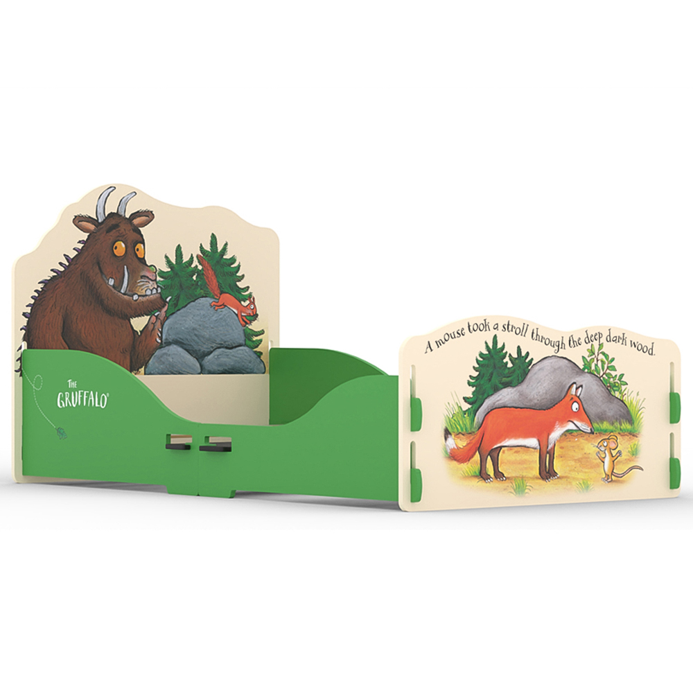 Kidsaw Gruffalo Green and Cream Toddler Bed Image 2