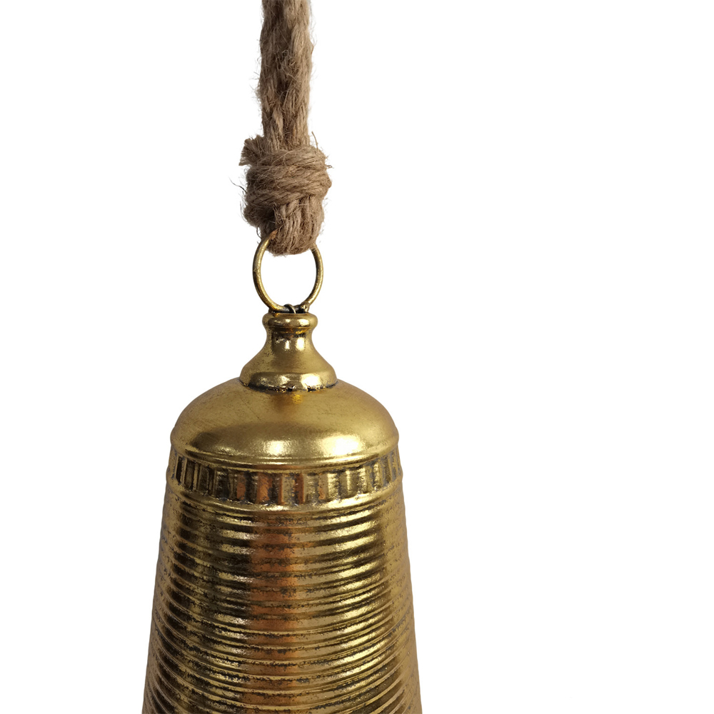 Ribbed Rustic Bell Gold Image 2