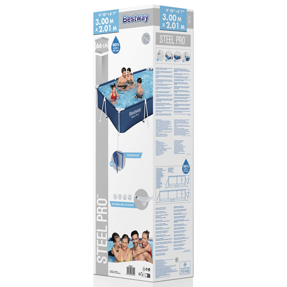 Bestway Steel Pro Frame Paddling Pool 9.10 x 6.7ft x 26 inch Image 8