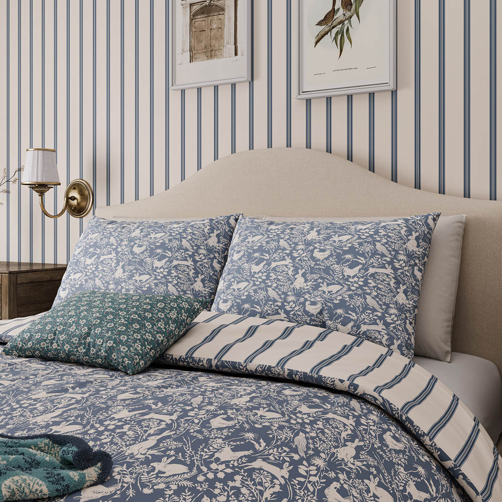 Helena Springfield King Size Blue Forest Friends Duvet Set Image 4