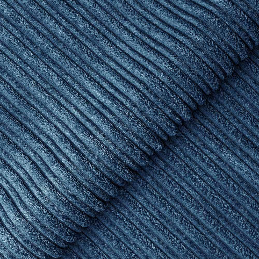 Luxor 4 Seater Marine Blue Jumbo Cord Full Back Sofa Suite Image 5
