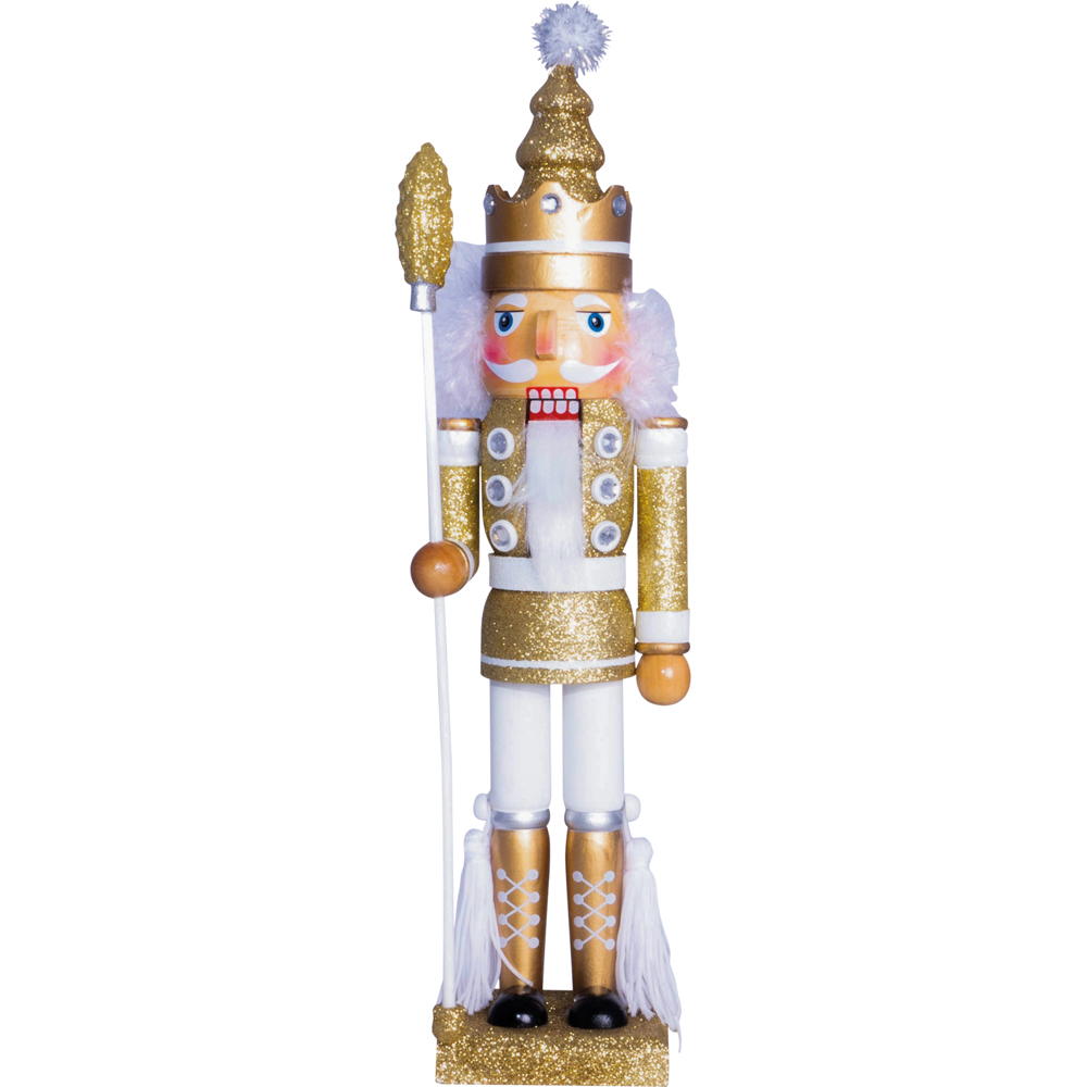 St Helens Gold Glitter Nutcracker 40cm Image 3
