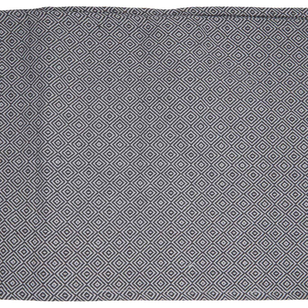 Grey and White Goose Eye Fringe Runner 180 x 33cm Image 3