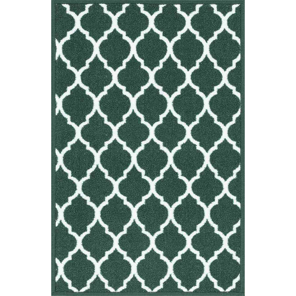 Desire Rugs Havana Emerald Trellis Anti Slip Door Mat 220 x 160cm Image 1