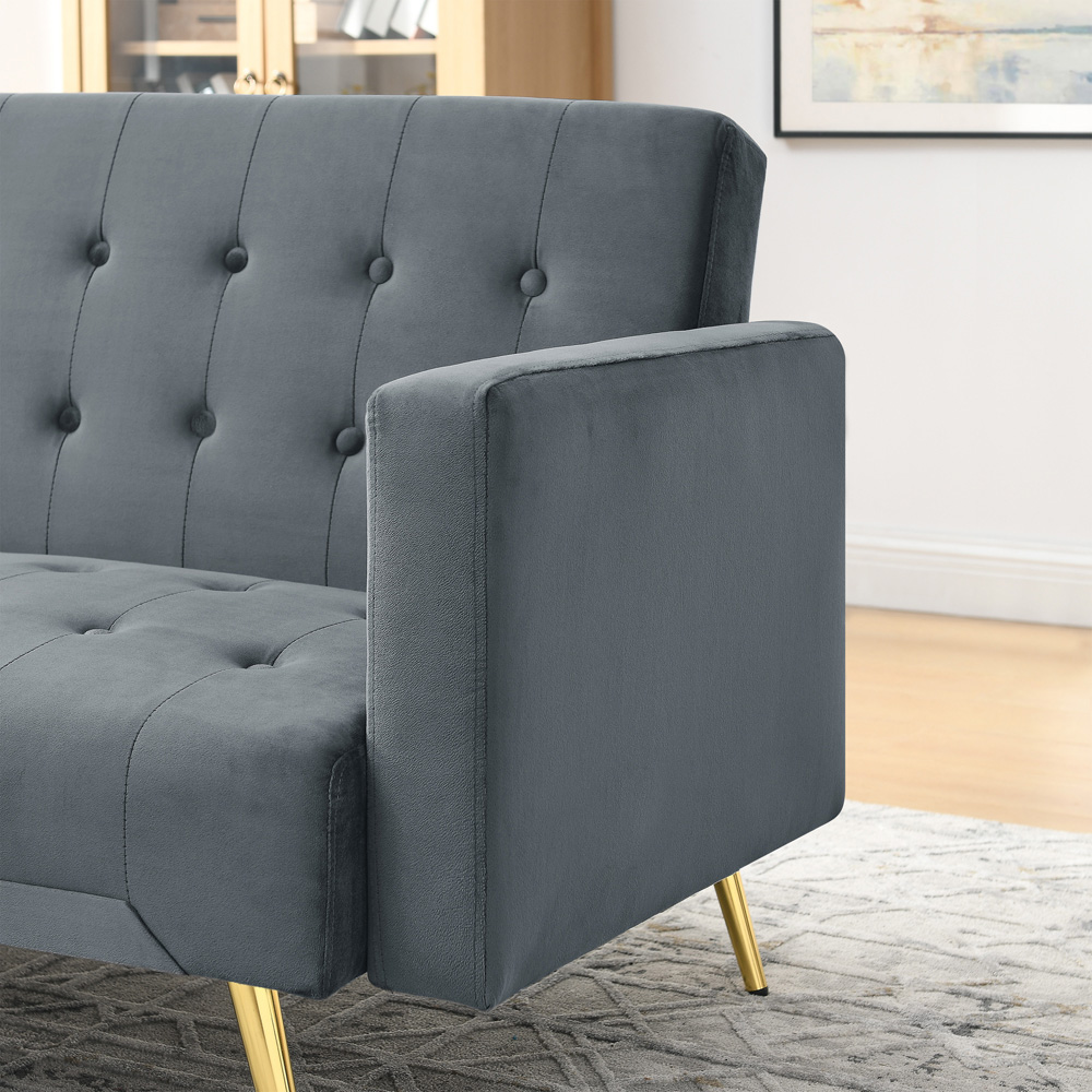 Indoor Living Olivia 3 Seater Slate Grey Sofa Bed Image 2