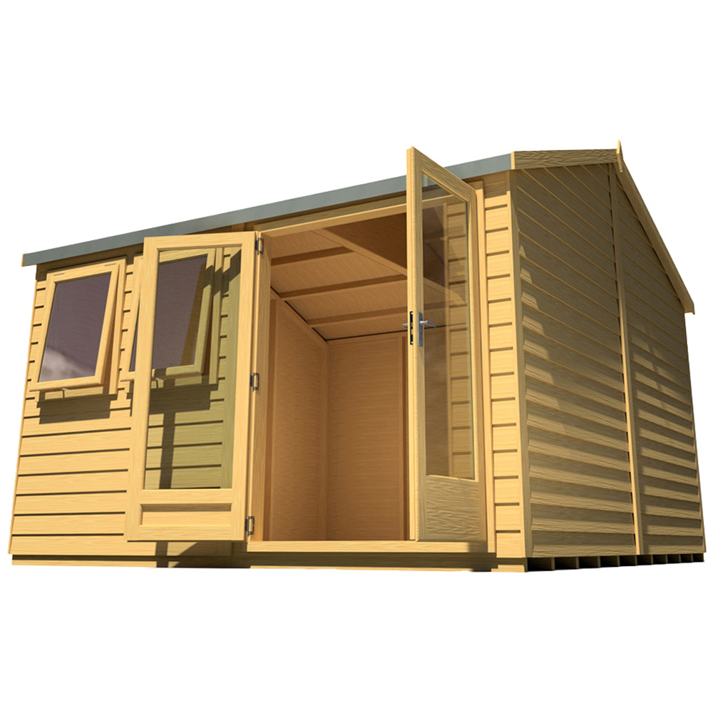 Shire 12 x 12ft Double Door Superlap Apex Garden Studio Image 3