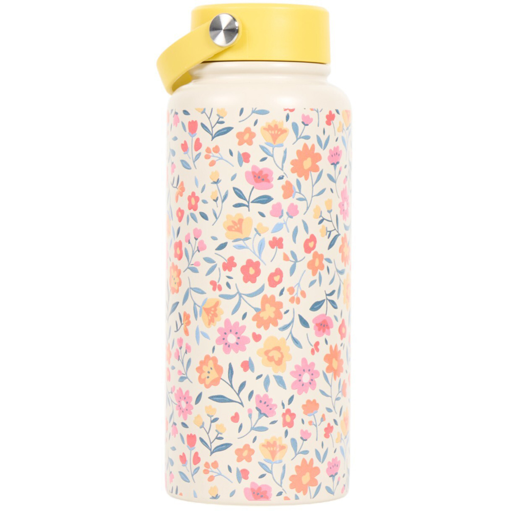 Nitro Stainless Steel Floral Water Bottle Image 3