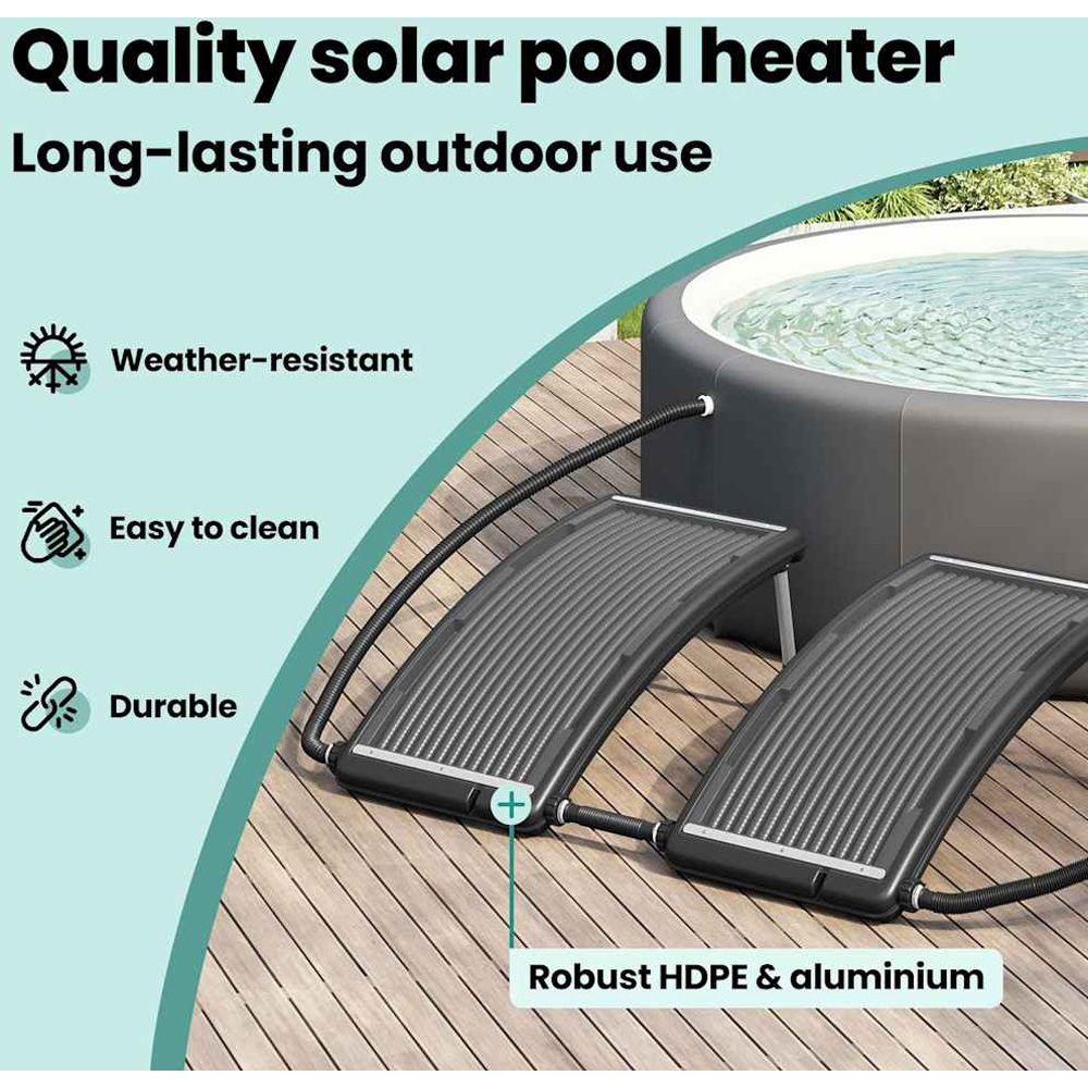 Walplus Black Solar Pool Heating Panel Set of 2  Image 8