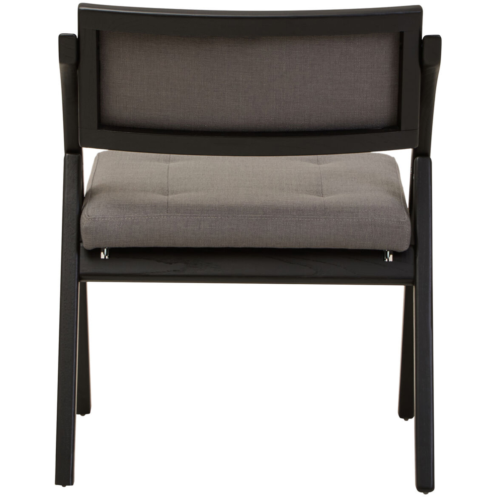 Premier Housewares Cebu Grey and Black Elm Wood Folding Chair Image 4