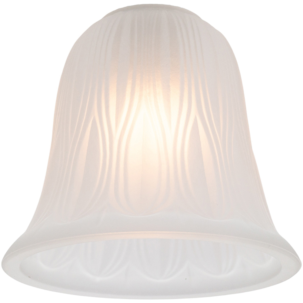 Happy Homewares Frosted Etched Glass Shade 2 Pack Image 5